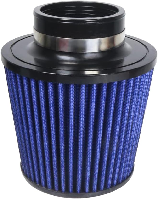 Kyostar Universal Carbon Fiber 3 Inch 76mm Air Intake Cone Filter Replacement Quality Dry Air Filter, Blue