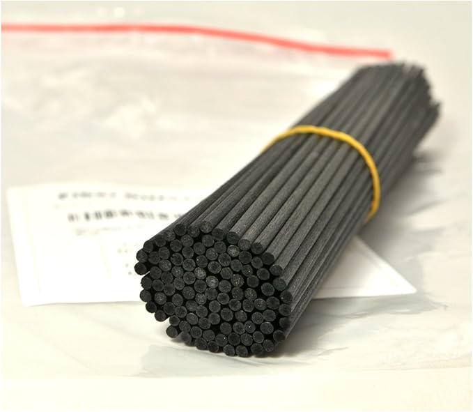 100 Pieces Fiber Reed Diffuser Replacement Refill Sticks (10" x 3mm, Black)