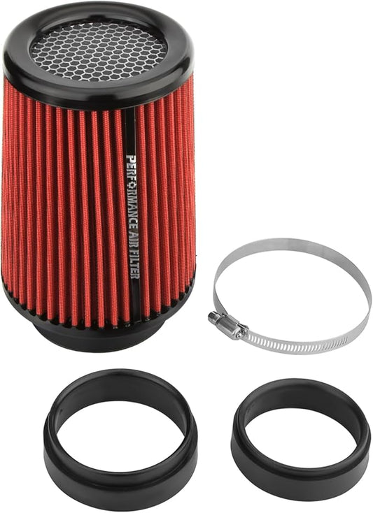Dromedary Red 3 3.5 4 inch Universal Cold Air Intake Filter 76mm 89mm 101mm