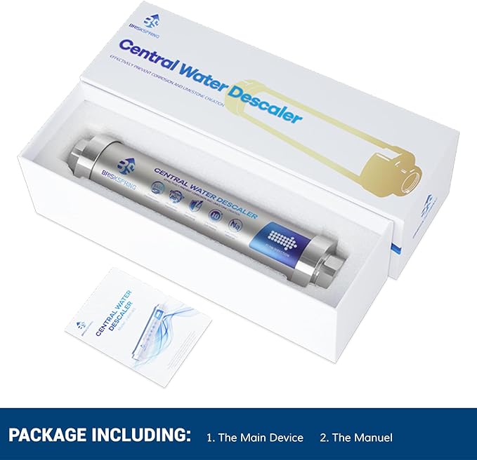 Salt Free Water Descaler Whole House, Scale Water Softener System, ¾-Inch NPT Water Heater Descaler, Prevent Scale Built Up On Water Heaters, Smart Toilet & Boilers, 10-Year Durability