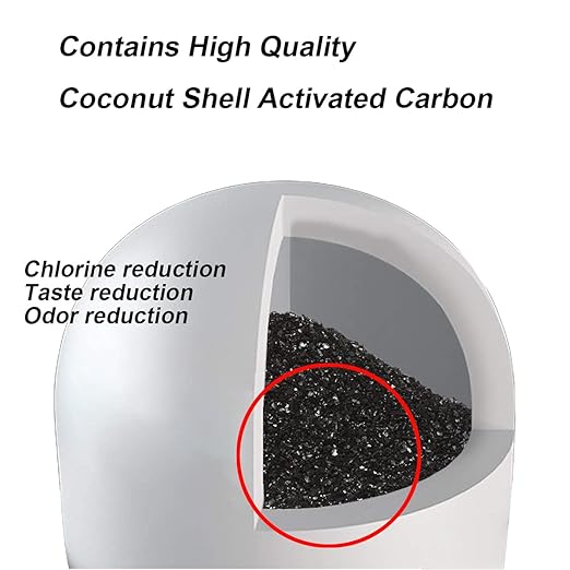 Huining Ceramic Dome Water Filter with Coconut Shell Activated Carbon, for Water Pre-Filtration Unit Filter Media Replacement 0.15 to 0.5 Micron Household Water Bucket Filtration System Water Pitcher