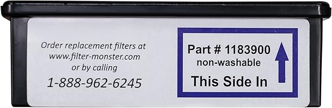 Filter-Monster True HEPA Replacement Compatible with Whirlpool 1183900 Filter for Whirlpool Tall Tower Air Purifier Models APT40010R, APMT2001M