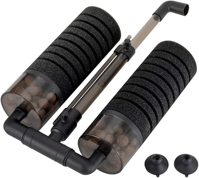 hygger Aquarium Double Sponge Filter for Fresh Water and Salt-Water Fish Tank (M)