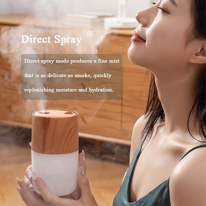 Small Humidifier,Jellyfish Mist Effect,LED Mood Lights,Dynamic Aroma Diffuser for Home,Bedroom & Office (White)