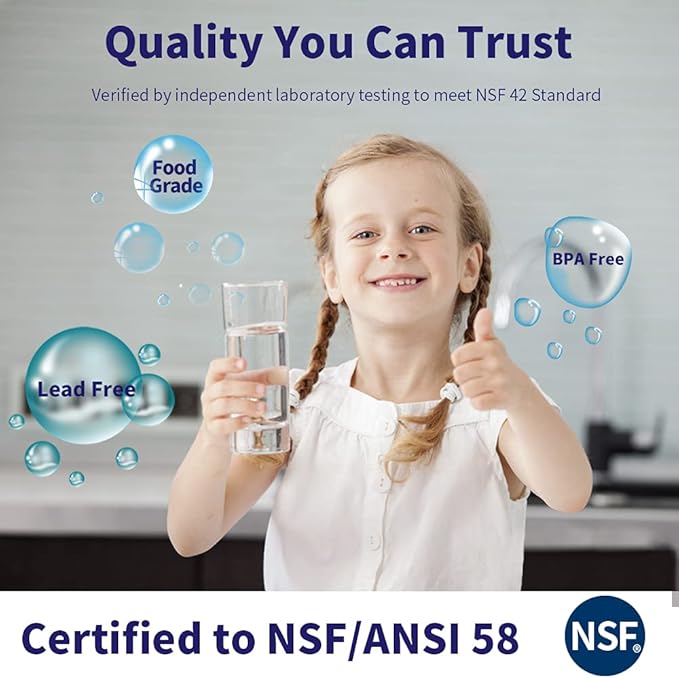 HUINING Reverse Osmosis Membrane Residential RO Membrane Water Filter Cartrige Replacement for 5-Stage Home Drinking Water Filtration System Household Water Purifier… (50GPD membrane*2)