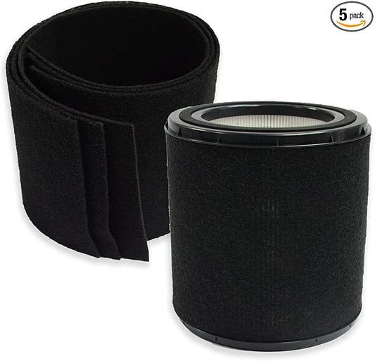 PUREBURG FLT4700 Replacement Filter Set Compatible with GermGuardian AC4700 AC4700BDLX AC4711W AC4625 AC4625WDLX Air Purifiers, FLT47CB4 Filter M,H13 HEPA