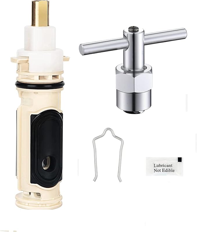 1222 Replacement Cartridge with Moen 104421 Cartridge Puller Removal Tool Retainer Clip Compatible with Moen One-Hanlde Posi Temp 1222B Shower Bathtub Faucet (1222 cartridge +104421 cartridge puller)