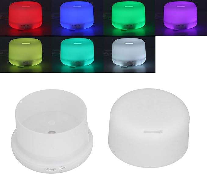 Essential Oil Diffuser Humidifier 300ml with 7 Color LED Lights, USB-Powered, Auto Shut-Off, 35dB Quiet, for Home Office Aromatherapy Air Moisturizing