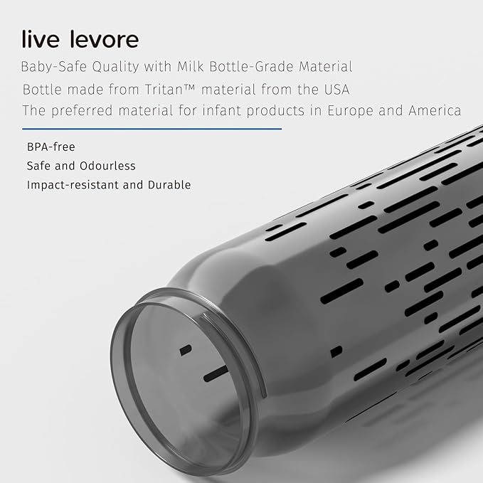 750ml Leak Proof Water Bottle with Flip Top Lid, BPA-Free USA Tritan Drink Bottle, Dishwasher Safe for Office, Outdoor & Daily Use (Black, 1 Pack)