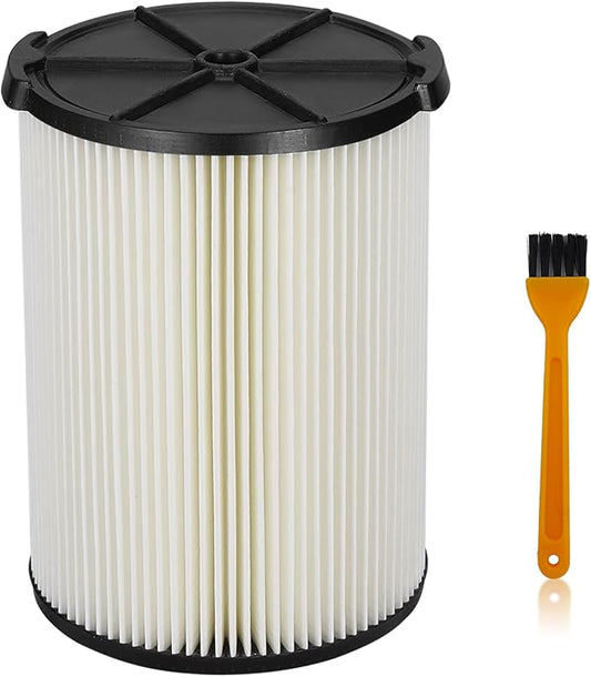 VF4000 Replacement Filter for Ridgid Shop Vacuums 5-20 Gallon, Universal VF4200 Filter Fits Rigid Wet Dry Vac/Husky Shop Vacuum Filter 6-9 Gallon with Foam Sleeves-2 Pack