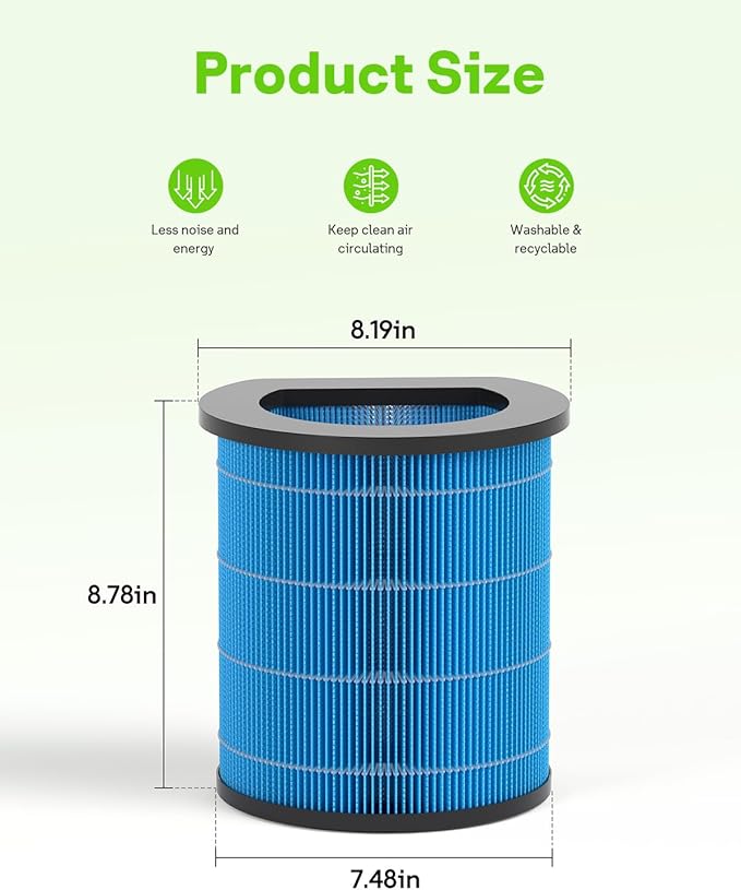 AP-H400 Humidifier Wick Replacement Filter Compatible with Homedics 2-in-1 Cool Mist Humidifier & Air Puri-fier, Effectively Capture Particles & Minerals, 1 Pack