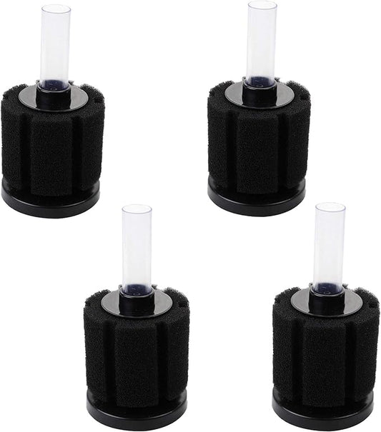 AQUANEAT Aquarium Sponge Filter Breeding Fry Betta Shrimp Nano Fish Tank 4pcs (Middle up to 20Gal)