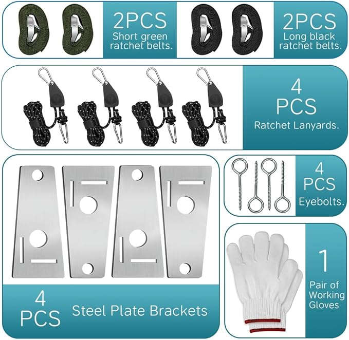 Upgraded 5822 Dehumidifier Hanging Kit for AprilAire Crawl Space Whole-House Models E070, E080, E100, E130, 1820, 1830, 1850, 1852, 1870, 1872