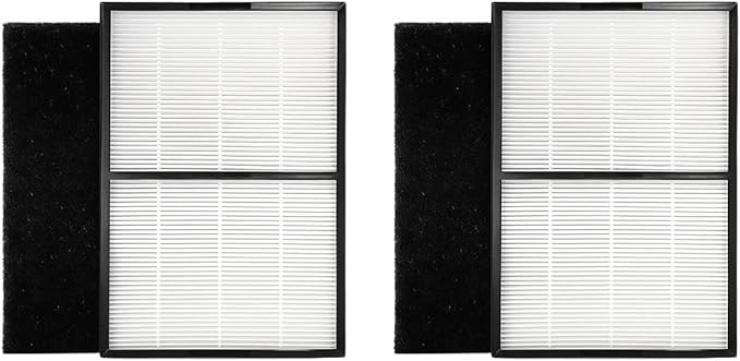 Nispira Type A2 Size True HEPA Replacement Filter For Filtrete Room Air Purifier FAP-C02-A2, FAP-C03-A2, FAP-T03-A2, Part 1150101, 2 Pack