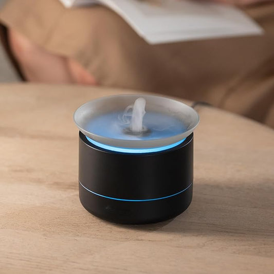 200ML Tabletop Fountain, Atomizing Desktop Fountain & Clouds Mist Essential Oil Diffusers, Aroma Air Aromatherapy Diffuser, Cool Mist Humidifiers, Zen Meditation Illuminated Indoor Relaxation