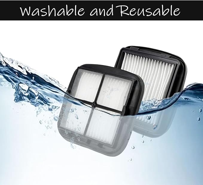 NKA 97D5 Pet Hair Eraser Filter Replacement, Compatible with Bissell Pet Eraser Corded Handheld Vacuum 33A1, 35V4, 47R5 Series, Replace Part #2037416, 2031432 (2 Pack)