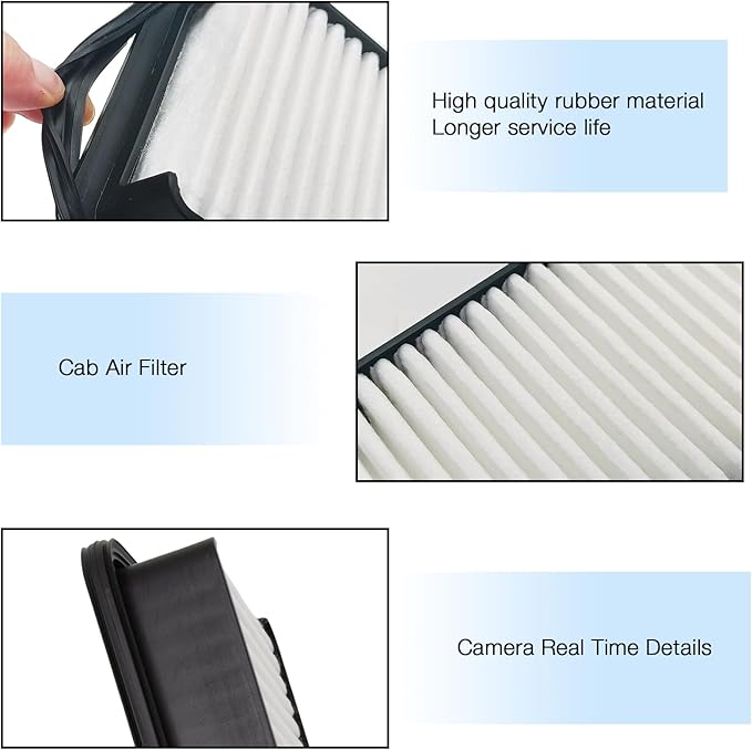 Cab Air Filter T1855-71600 Air Filter Replacement for Kubota Tractor SVL75-2C/75C/90-2C/90C (Filter)