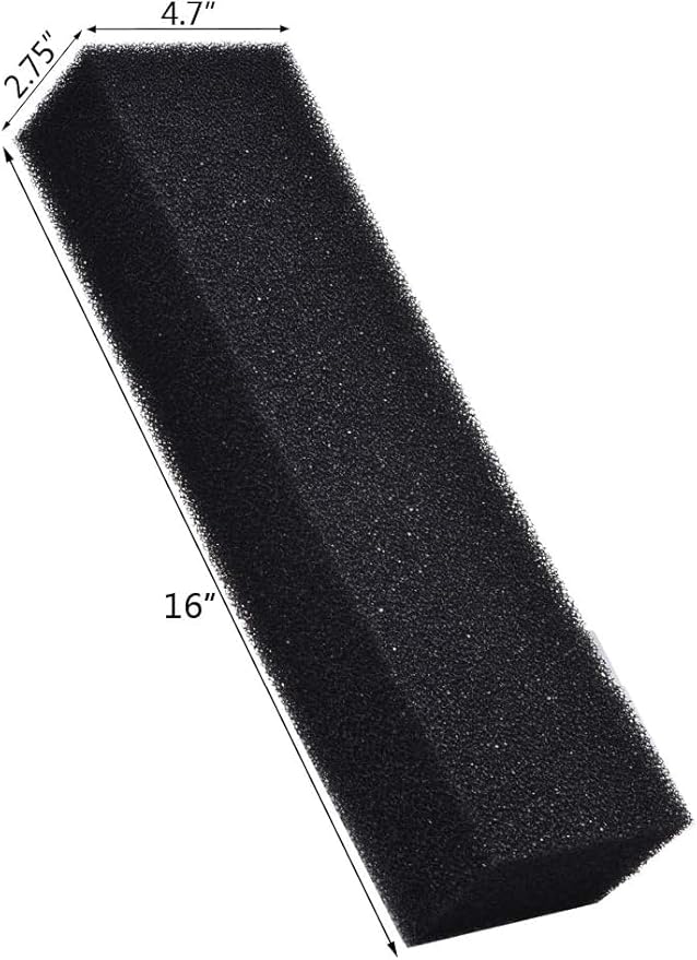 ALEGI Filter Foam Sponges, Bio Sponge Filter Media Pad, Cut-to-Size Foam for Aquarium Fish Tank (16" x 4.7" x 2.75")