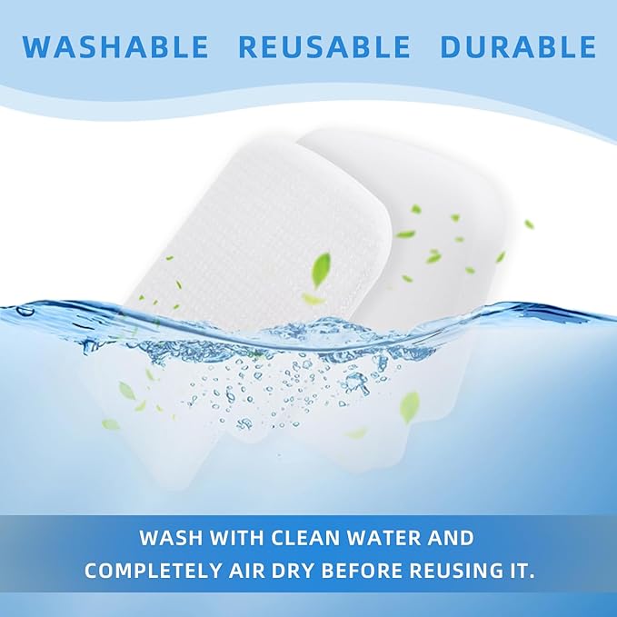 6-Pack AZ3002 Foam & Felt Filters Replacement - Washable Pre-Motor Filters for Shark Stratos AZ3002/AZ3000 Vacuum Cleaners, Pure Maintenance Set (No HEPA) Restores Suction Power