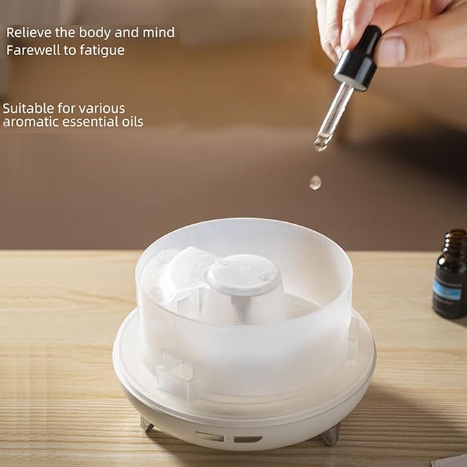 Volcano Essential Diffuser: 300ml Oil Diffuser with 7 Color Flame Light, Auto-Off Scent Humidifier with Remote Control for Large Room