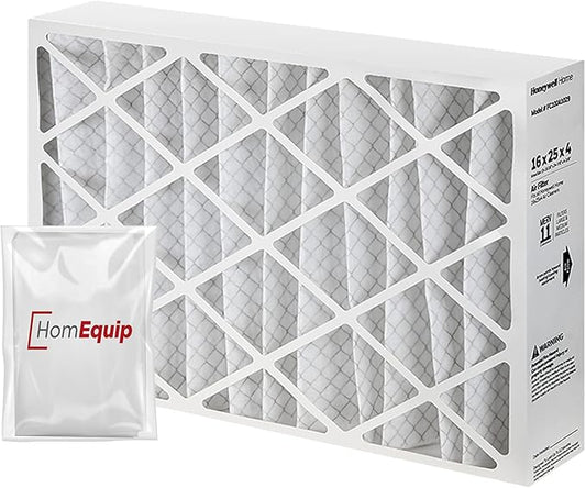 Furnace Filters 16x25x4 - HVAC Air Filter Replacement FC100A1029 Merv 11 with Homequip Easy Disposal Bag (1 Pack)
