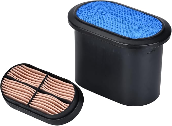 Air Filter Kit 87356353 87356351 Compatible with CASE FARMALL 100N 100V 105N 105V 110N 75N 80N 85N 90N 95N，New Holland Tractor T4050F T4050V T5040 T5050 T5060