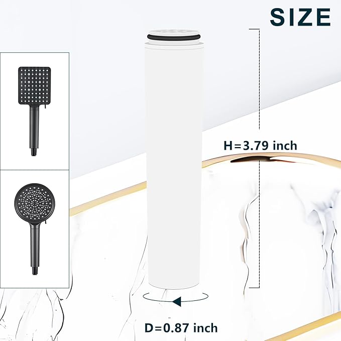 4 PACK Replacement Shower Head Filter Cartridge Compatible with Co bbe Handheld Showerhead