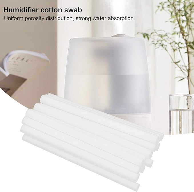 Fdit 5x80mm Humidifier Air Diffuser Cotton Swab Filter Portable USB Humidifier Cotton Sticks Refill Replacement (30Pcs)