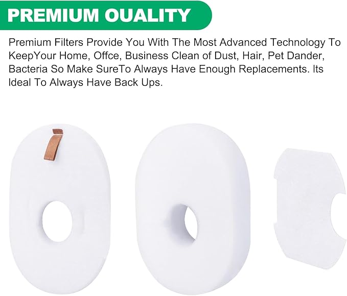 4 Foam + Felt + Post Filters Replacement for Shark Rocket HV301, HV302, HV30126, HV300, HV305, HV292, HV307Q, QS301Q, HV310, UV450 Ultralight Corded Stick Vacuum