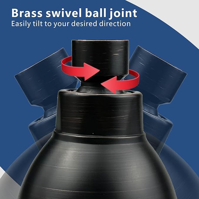 3'' High Pressure Shower Head, Powerful Deluxe Bathroom Showerhead with Strong Spray, High Flow Fixed Showerheads for Luxury Shower Experience Even at Low Water Pressure (Bronze)