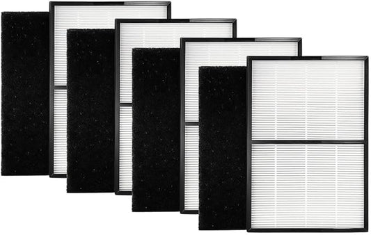 Nispira Type A2 Size True HEPA Replacement Filter For Filtrete Room Air Purifier FAP-C02-A2, FAP-C03-A2, FAP-T03-A2, Part 1150101, 4 Packs