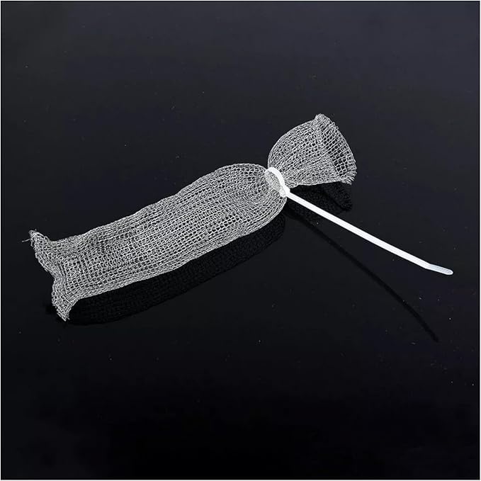 12 Pack Washing Machine Lint Traps Snare Filter Screen Stainless Steel Mesh Ties