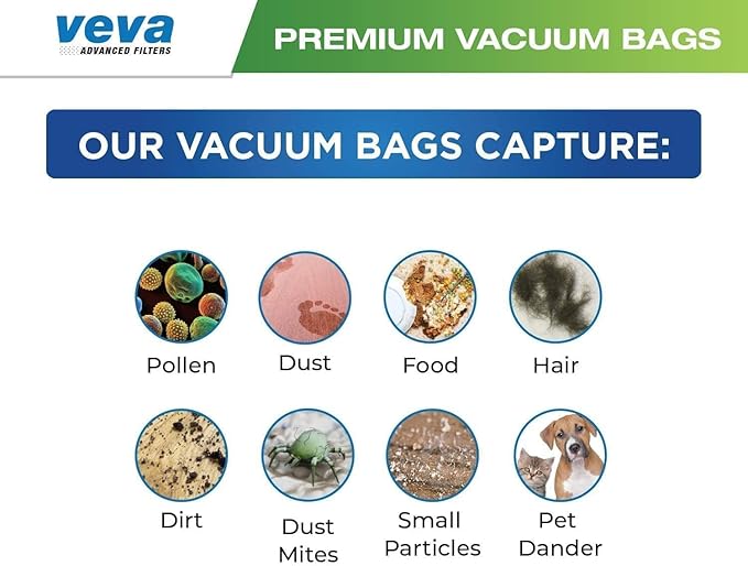 30 Pack Type Q/C 53292 HEPA Vacuum Bags for Kenmore Canister Vacuum Cleaners 5055, 50558, 53291, 53292, Series 600, 400, 200