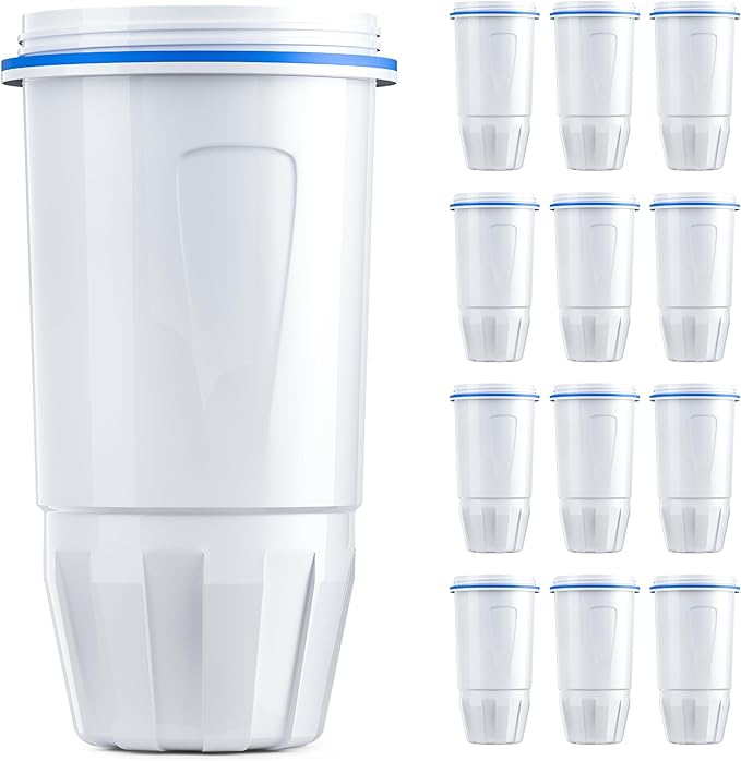 BOGDA 12 Pack Water Filter Replacement Zero, 5-Stage Compatible with Zero Pitcher and Dispenser, Fit for Zero Filter Water Replacement Filters and ZR-001 ZR-017 ZR-004