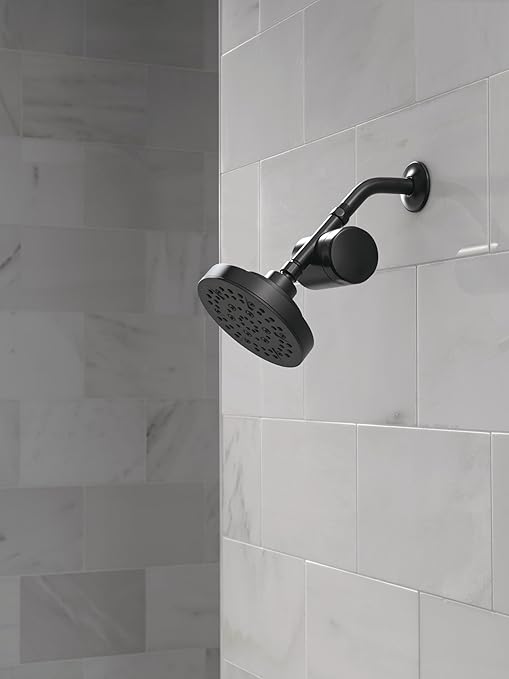 Delta Faucet Clarifi Standard Shower Filter Attachment Matte Black with Additional Filter Cartridge