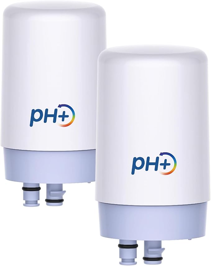 AQUA CREST Alkaline Faucet Water Filter, Replacement for Brita® Filter, Increase PH, Brita® Filter Replacement, 36311 On Tap Water Filtration System, FR-200, FF-100, 2 Packs