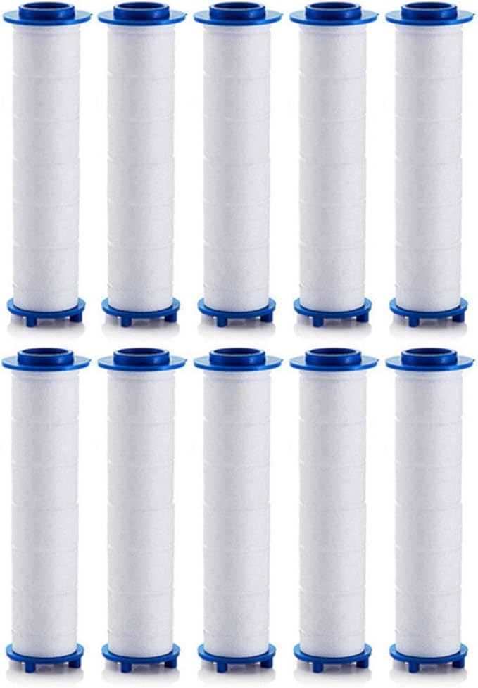 Shower head Filters, 10 Pcs, Ion Shower Drops Head Filter, PP Cotton Filtered Shower Handheld, Filter Element Multiple Specifications, Suitable for Different Models of Shower Heads (White, 8cm/3.15in)