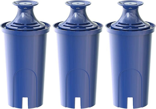 Replacement Alkaline Filters for All Brita® Pitchers and Dispensers, Fits Brita® Classic OB03, Mavea® 107007, and More, NSF/ANSI 42 Certified, Last Up to 2 Months or 40 Gallons (Pack of 3)