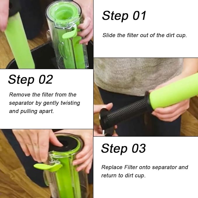 NKA 1611215 Vacuum Filter Replacement Compatible with Bissell AirRam Stick Vacuum Compare to Part # 1611215 for Models 1984 19844 1984B 1984C 2144 21448 19841 Pack of 4