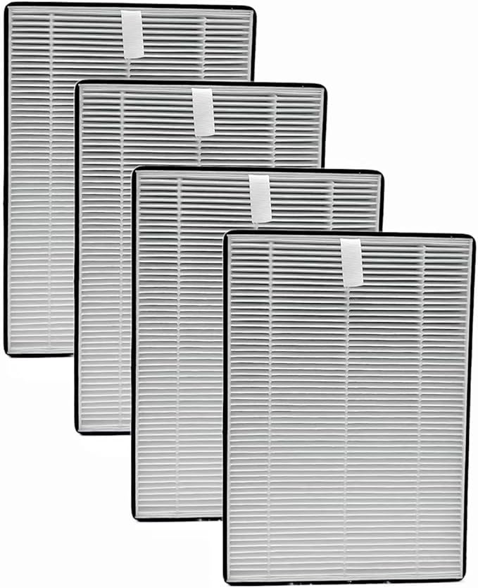 Replacement Filters Compatible with NUWAVE Oxypure Portable Air Purifier 47401 47402, Part # H5P3, H13 3-Stage Filtration High-efficiency Activated carbon,(4-hepa)