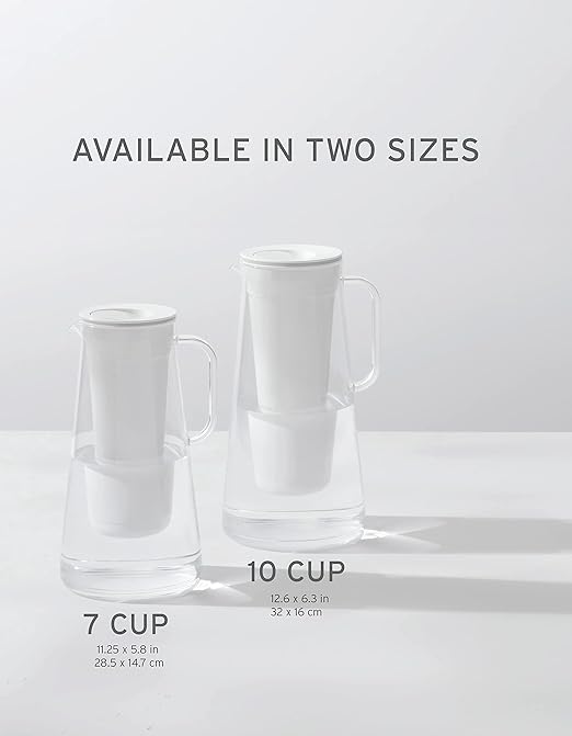 LifeStraw Home Pitcher BPA Free Plastic 7 Cup Stormy Blue