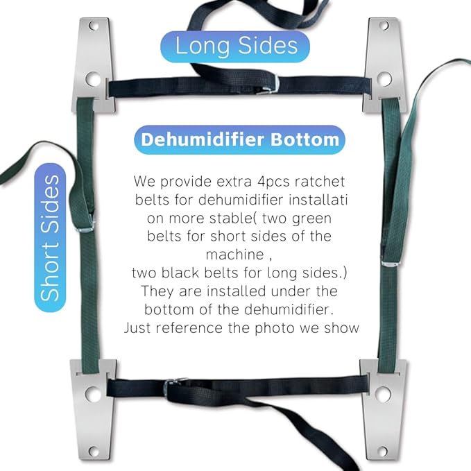 Upgraded 5822 Dehumidifier Hanging Kit for AprilAire Crawl Space Whole-House Models E070, E080, E100, E130, 1820, 1830, 1850, 1852, 1870, 1872