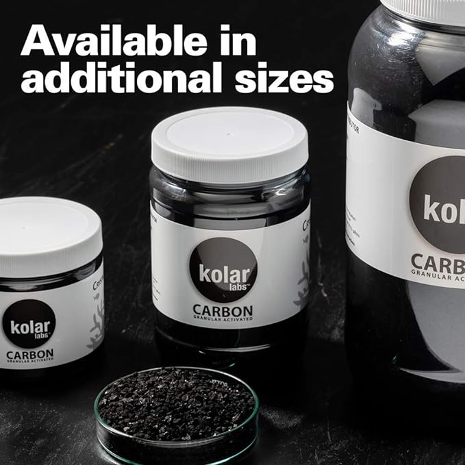 Kolar Labs Crystal Cal Activated Carbon – Small Jar, Activated Charcoal for Aquariums and Fish Tanks