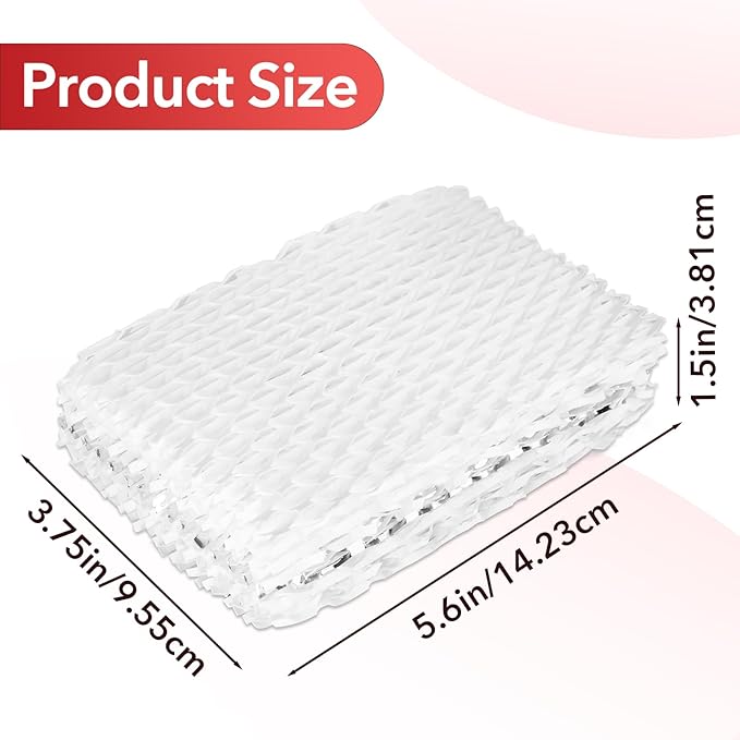 12-Pack WF813 Humidifier Replacement Filters, Fit for Equate EQWF813 Relion RCM-832/RCM-832N ProCare PCCM-832N, Cool Mist Humidifiers