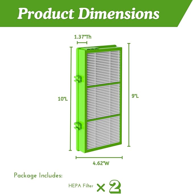 Nispira AER1 HAPF300AHD Allergan Remover Filter Replacement for Holmes Air Purifier HAPF30AT HAP242-NUC HAPF300AH-U4 HAPF300AHD-U4R True HEPA. 2 Packs