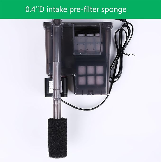 8 Pack Pre-Filter Sponge Aquarium Pre Filter Foam Rolls 0.4” Intake Replacement Sponges for Fish Tank Filter Accessories (1.5''Dx2.4''Hx0.4''Intake)