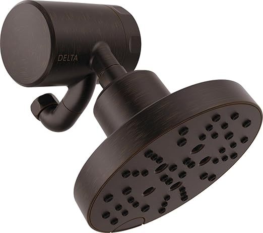 Delta Faucet 5-Setting H2Okinetic Shower Head Oil Rubbed Bronze with Clarifi Premium Shower Filter Attachment with Filter