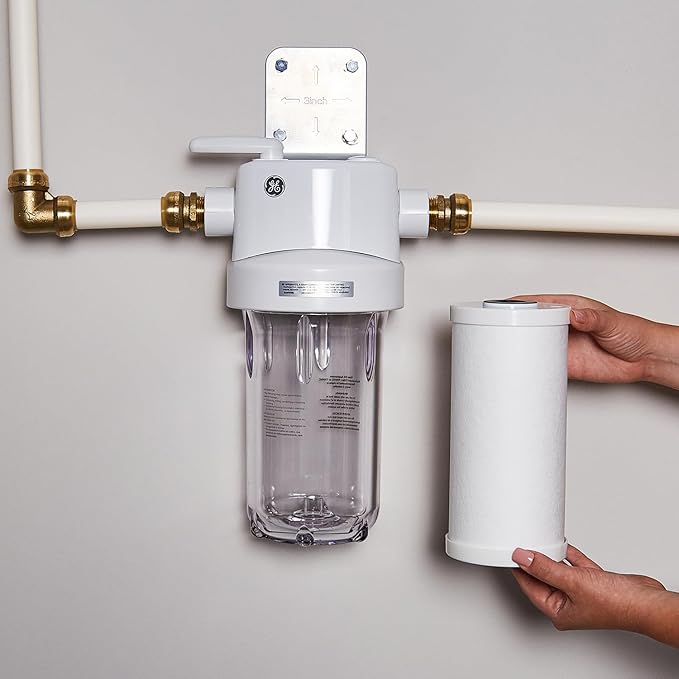 GE FXHTC Whole House Water Filter | Replacement for Water Filtration System | NSF Certified: Reduces Chlorine, Sediment, Rust & Other Impurities | Replace Every 3 Months for Best Results | 1 Filter