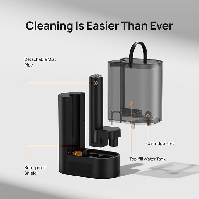 Dreo 6L Humidifiers for Bedroom, Smart Warm & Cool Mist for Large Room, 60Hr Quiet Runtime for Baby, Plant, Humidity Sensor, Indicator Light, 12H Timer, Google/Alexa, Black