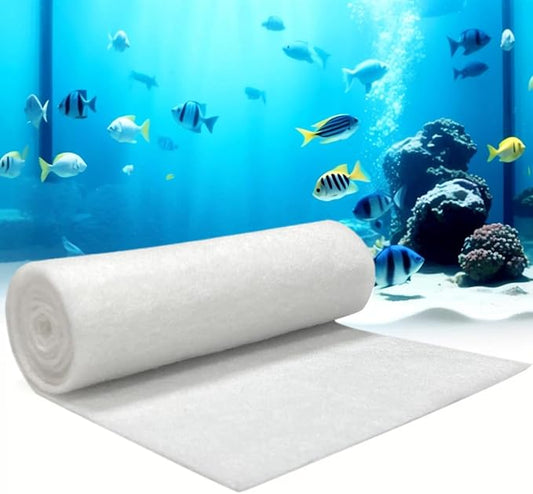 Aquarium Filter Floss for Fish Tank Filters -Micro Fine Multi-Layer Aquarium Filter Pad-Filter Media Roll for Crystal Clear Water Cut to Size 24"x36"x0.13"